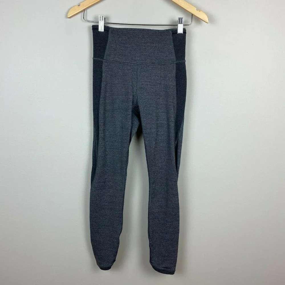 Lululemon Hit It Crop 4 Carbon Gray Sheer Cropped 24.5